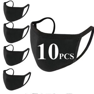 Pack of 10 unisex cotton face masks
